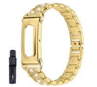 KUTEWEU Femenino Correa para Google Fitbit Air Strap, Metal Quick-Fit Pulsera de Repuesto Acero inoxidable Watchband para Google Fitbit Air Smartwatch Accesorios (Oro)