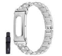 KUTEWEU Femenino Correa para Google Fitbit Air Strap, Metal Quick-Fit Pulsera de Repuesto Acero inoxidable Watchband para Google Fitbit Air Smartwatch Accesorios (Plata)