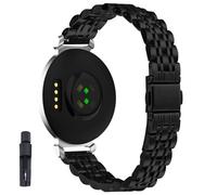 KUTEWEU Femenino Masculino Metal Correa para Garmin Lily 2 Watchband, 14mm Quick-Fit Pulsera de Repuesto Acero inoxidable Strap para Garmin Lily 2 Smartwatch Accesorios (Negro)