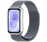 KUTEWEU Femenino Masculino Metal Correa para Huawei Band 11 Pro Watchband, 14mm Quick-Fit Pulsera de Repuesto Acero inoxidable Strap para Huawei Band 11 Smartwatch Accesorios (Magnético+Gris)