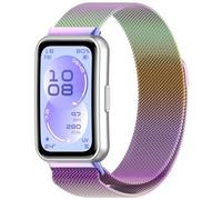 KUTEWEU Femenino Masculino Metal Correa para Huawei Band 11 Pro Watchband, 14mm Quick-Fit Pulsera de Repuesto Acero inoxidable Strap para Huawei Band 11 Smartwatch Accesorios (Magnético+Color)