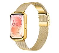 KUTEWEU Femenino Metal Correa Compatible con Huawei Band 11 Pro Watchband, Masculino Quick-Fit Pulsera de Repuesto Acero inoxidable Strap para Huawei Band 11 Smartwatch Accesorios (Oro)