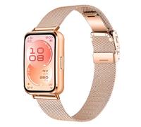 KUTEWEU Femenino Metal Correa Compatible con Huawei Band 11 Pro Watchband, Masculino Quick-Fit Pulsera de Repuesto Acero inoxidable Strap para Huawei Band 11 Smartwatch Accesorios (Oro Rosa)