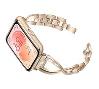 KUTEWEU Femenino Metal Correa Compatible con Huawei Band 11 Pro Watchband, Quick-Fit Pulsera de Repuesto Acero inoxidable Strap para Huawei Band 11 Smartwatch Accesorios (Oro)