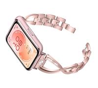 KUTEWEU Femenino Metal Correa Compatible con Huawei Band 11 Pro Watchband, Quick-Fit Pulsera de Repuesto Acero inoxidable Strap para Huawei Band 11 Smartwatch Accesorios (Rosa)