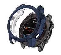 KUTEWEU Funda Compatible con Garmin Fenix 7X/Fenix 7X Solar, TPU Cover Protectora Completo Fundas Antiarañazos Bumper Estuchem Reloj Case con Película para Garmin Fenix 6X Pro (Azul)