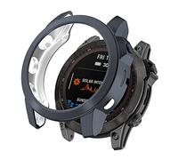 KUTEWEU Funda Compatible con Garmin Fenix 7X/Fenix 7X Solar, TPU Cover Protectora Completo Fundas Antiarañazos Bumper Estuchem Reloj Case con Película para Garmin Fenix 6X Pro (Gris)