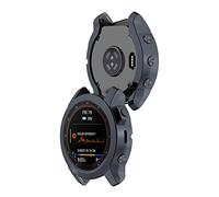 KUTEWEU Funda Compatible con Garmin Fenix 7X/Fenix 7X Solar, TPU Cover Protectora Completo Fundas Antiarañazos Bumper Estuchem Reloj Case con Película para Garmin Fenix 6X Pro (2 Piezas Gris)
