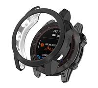 KUTEWEU Funda Compatible con Garmin Fenix 7X/Fenix 7X Solar, TPU Cover Protectora Completo Fundas Antiarañazos Bumper Estuchem Reloj Case con Película para Garmin Fenix 6X Pro (Negro)