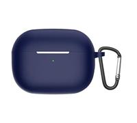KUTEWEU Funda Compatible con Vivo TWS3 Pro,Carcasa Protector de Silicona Líquida,Cascos inalambricos Bluetooth Funda,Estuche Auriculares Ultrafina Antigolpes con Mosquetón (Azul Oscuro)