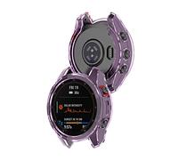 KUTEWEU Funda para Garmin Fenix 7S/Fenix 6S/Fenix 5S, TPU Clear Cover Protectora Completo Fundas Antiarañazos Bumper Estuchem Reloj Case para Garmin Fenix 7S Solar/Fenix 5S Plus (2 Piezas Violeta)