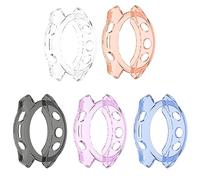 KUTEWEU Funda para Garmin Fenix 7S/Fenix 6S/Fenix 5S, TPU Clear Cover Protectora Completo Fundas Antiarañazos Bumper Estuchem Reloj Case para Garmin Fenix 7S Solar/Fenix 5S Plus (5 Piezas)