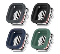 KUTEWEU Funda para Xiaomi Redmi Watch 5 Cover, Anti-rasguños de Silicona Carcasa Protectora no con Protector de Pantalla Carcasas Protector para Redmi Watch 5 Smartwatch (Gris+Negro+Azul+Verde)
