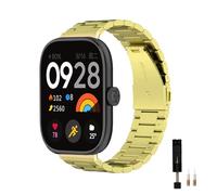 KUTEWEU Metal Bracelets para Xiaomi Redmi Watch5/Redmi Watch4 Watch Bracelet, Metal sin brecha Dcero Inoxidable Correa de Reloj para Redmi Watch5 eSIM/Xiaomi Band 9Pro Smart Watch (Oro)