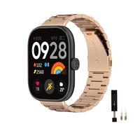KUTEWEU Metal Bracelets para Xiaomi Redmi Watch5/Redmi Watch4 Watch Bracelet, Metal sin brecha Dcero Inoxidable Correa de Reloj para Redmi Watch5 eSIM/Xiaomi Band 9Pro Smart Watch (Oro Rosa)