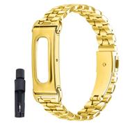 KUTEWEU Metal Correa para Google Fitbit Air Strap, Pulsera de Repuesto Acero inoxidable Quick-Fit Watchband para Google Fitbit Air Smartwatch Accesorios Femenino Masculino (Plata Oro Plata)