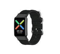 KUTEWEU Nailon Correas Compatible con Oppo Watch Free, Hombre Mujer Nylon Correa de Repuesto Elásticas Pulsera de Reemplazo Trenzadas para Oppo Watch Free Smart Watch Accesorios (Negro)