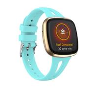 KUTEWEU Silicona Correa Compatible con Fitbit Versa 4/Versa 3 Watchband, Correas de Repuesto de Ajustable de Deportivo Brazalete para Fitbit Sense 2 Smartwatch Accesorios (Azul Cielo)