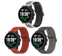 KUTEWEU Silicona Correa para Race 2 Sport, 22mm Correas de Repuesto de Ajustable de Deportivo Brazalete para Galaxy Watch 3 45mm/Honor Watch GS 3 (Negro Blanco+Naranja+GrisNegro Blanco+Naranja+Gris)