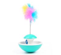 KuTi Kai Juguete interactivo para gatos, juguete interactivo 3 en 1 para gatos con avances de plumas, bolas y campanas para aburrimiento, juguete de regalo para mascotas (color al azar)