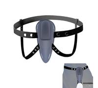 Kutocesy Bondage Cinturón De Castidad Hombres Silicona Cock Cage Correa Auxiliar Cinturón De Castidad Jaula De Pene Transpirable Jaula De Castidad Juguete Sexual (L)