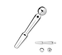 Kutocesy Dilatadores Uretra Hombre Acero Inoxidable Sonda Pene Plug Hueco Uretra Estimulación Próstata Masajeador Uretra Juguete Sexual (L)