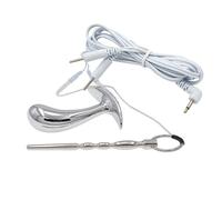 Kutocesy Electroshock Penisplug Plug Anal Set Acero Inoxidable Dilatador Uretral Anal Dilatadores Para Hombres Estimulación Prostática Juguetes Sexuales (M)