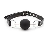 Kutocesy Mordaza De Silicona Ajustable Bola Mordaza Boca Extrema Sexo Ballgag Juegos Sexuales Parejas Bondage Kit Señoras Juguetes Sexuales (Black)