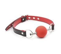 Kutocesy Mordaza De Silicona Ajustable Bola Mordaza Boca Extrema Sexo Ballgag Juegos Sexuales Parejas Bondage Kit Señoras Juguetes Sexuales (Red)