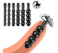 Kutocesy Plug Pene Hueco Dilatador Uretral Sonda Jaula Pene Dilatadores Para Hombres Estimulación Uretral Accesorios Jaula De Castidad (Black)