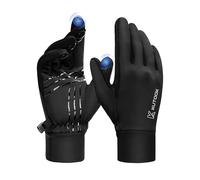 KUTOOK Guantes Invierno Hombre Moto Ciclismo Termicos Negros Tactiles Impermeables Frio Tactil Running Futbol Deporte Finos Esqui Nieve Ski Motos Senderismos Calefactables Negro 2XL