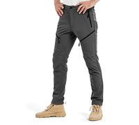 KUTOOK Pantalones Trekking Hombre Invierno Pantalones Soft Shell Hidrófuga Cálidos y A Prueba De Viento con Forro Polar para Senderismo Escalada Montaña(HP010)