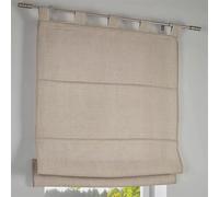 Kutti Estor Plegable 100% Lino Opaco Metis Linen (Natural) con Trabillas, 45 * 140 cm