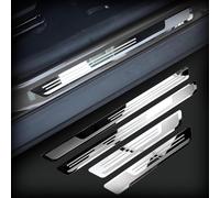 KUUBBJ Coche Acero Inoxidable Decoración para Nissan Fuga Leaf March Kicks 2000-2023, 4 Piezas Tiras Protectoras del Umbral De La Puerta del Pedal De Bienvenida