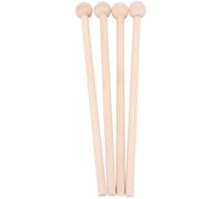 Kuuddker 2 Pares Mazos de Madera Palos de Percusión Para Carillón de Energía, Xilófono, Bloque de Madera, Glockenspiel Y Campanas