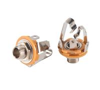 Kuuddker 2 Unids 1/4 de Pulgada 6.35 Mm Conector de Entrada Estéreo Enchufe Para Guitarra Bajo Eléctrico, Salida de Recogida de Guitarra, Partes de Guitarra