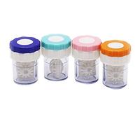 Kuuddker 4 PCS Limpiador Anual de Lentes de Contacto Lavador Caja de Lentes de Limpieza