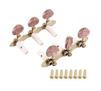 Kuuddker Clavijas de AfinacióN de Cuerdas de Guitarra CláSica Izquierda Derecha Claves de Afinadores de Cabezales de MáQuina Accesorios de Guitarra Profesional 3L3R, Rojo MarróN