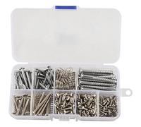 Kuuddker Juego de Tornillos de Guitarra de 204 Piezas Juego de Surtido 9 Tipos Con Resortes para Guitarra EléCtrica Puente Recogida Golpeador Tuner Sintonizador Interruptor Placa de Cuello