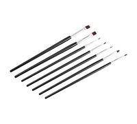 Kuuddker Set 7 Pinceles Cepillos Brocha Manicura Pedicura Maquillaje Unas Negro UV