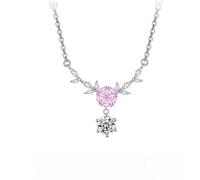 KUUFUUT Collar con Colgante De Flor para Mujer, Plata De Ley 925. Colgante con Doce Deidades Florales. Joyería para Mujer Y Niña con Circonitas Incrustadas. Regalo De Cumpleaños. Hibisco De Octubre.