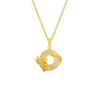 KUUFUUT Collar De Plata De Ley 925 para Mujer con Colgante De Flor, Gargantilla con 12 Deidades Florales Guardianas, Joyería Astrológica, Regalo De Cumpleaños para Mujeres Y Niñas, Loto De Junio