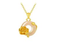 KUUFUUT Collar De Plata De Ley 925 para Mujer con Colgante De Flor, Gargantilla con 12 Deidades Florales Guardianas, Joyería Astrológica, Regalo De Cumpleaños para Mujeres Y Niñas, Peonía De Abril.