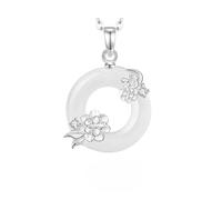 KUUFUUT Collares De Plata para Mujer, Plata De Ley S925, Collar con Colgante De Doce Deidades Florales, Joyería Protectora, Regalo De Cumpleaños para Novia, Madre, Esposa, Peonía De Abril