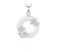 KUUFUUT Collares De Plata para Mujer, Plata De Ley S925, Collar con Colgante De Doce Deidades Florales, Joyería Protectora, Regalo De Cumpleaños para Novia, Madre, Esposa, Crisantemo De Septiembre.