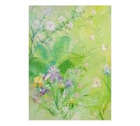 KUUFUUT Cuadro Al Óleo Sobre Lienzo con Exuberantes Flores Tropicales Verdes Una Estética Botánica Vibrante para Decorar La Pared Del Salón O Dormitorio 150 X 220 Cm (60 X 88 Pulgadas)