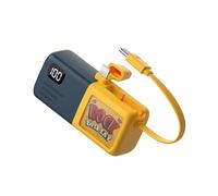 KUULAA Mini Powerbank 5000 mAh, batería Externa para teléfono móvil, 15 W, Pantalla Digital LED, portátil y compacta, Compatible con iPhone 15/Pro Max/14/13/12/11, etc. y para Android (Amarillo)