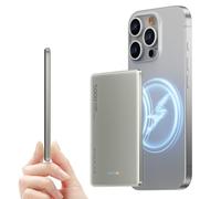 Kuulaa Power Bank Magsafe 5000mAh 20W, Pequeño Magnético Bateria Externa Carga Rapida, Bateria Portatil Compatible con iPhone 16/15/14/13/12 Plus/Pro/ProMax - Ti
