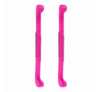 Kuuleyn 1 Pair 7 Colors Plastic Ice Hockey Skate Blade Guards Covers with Adjustable Spring (Red)