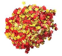 Kuuleyn 100g 0.8in Gold and Red Maple Leaf Confetti, otoño escena lentejuelas decorativas de hoja, confeti confeti de maple fijación de otoño lentejuelas decoraciones de mesa para